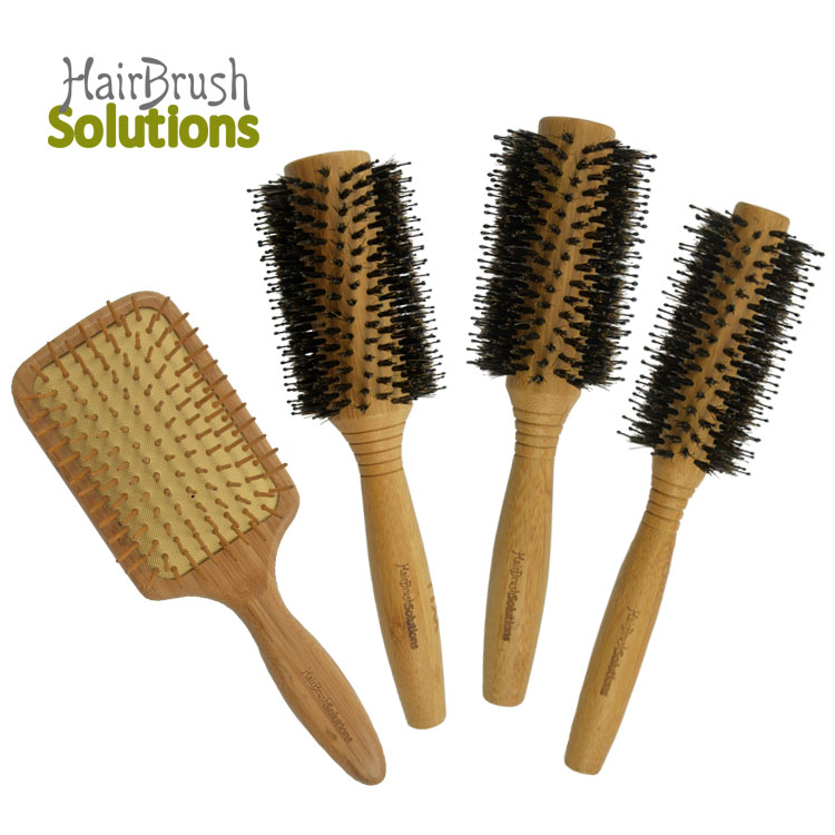 OEM ODM China Manufacturers Styling Salon Professional Bathroom Plain Bristle Bamboo Scalp Massager Hair Brush Detangling