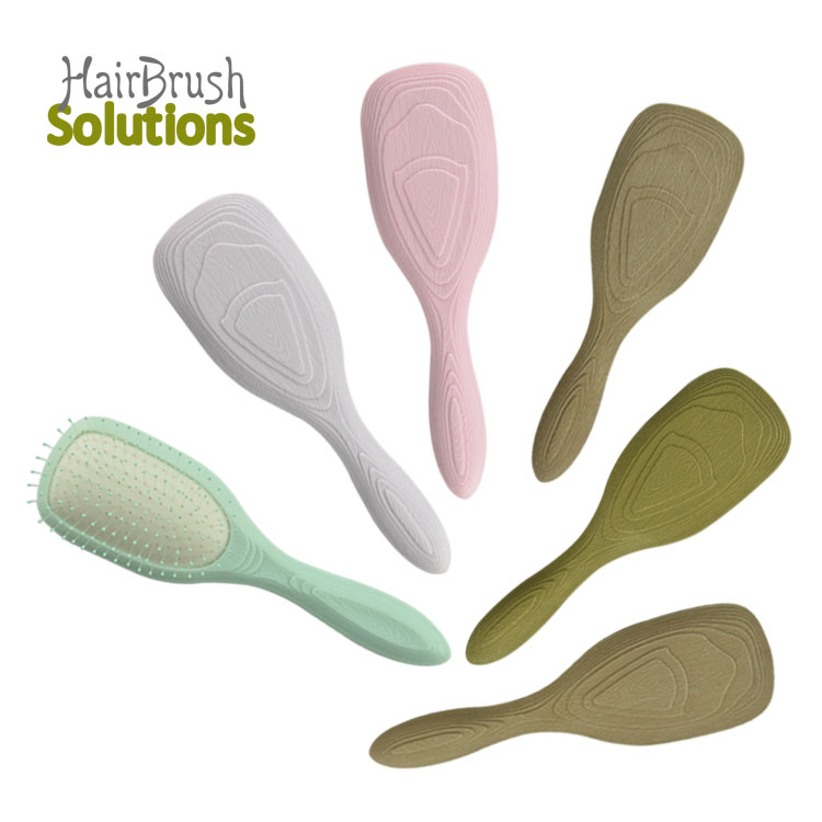 Wholesale Free samples Custom Logo Multi Color Plastic Portable Massage Pink Paddle Detangling Hair Brush Ladies Terraces design