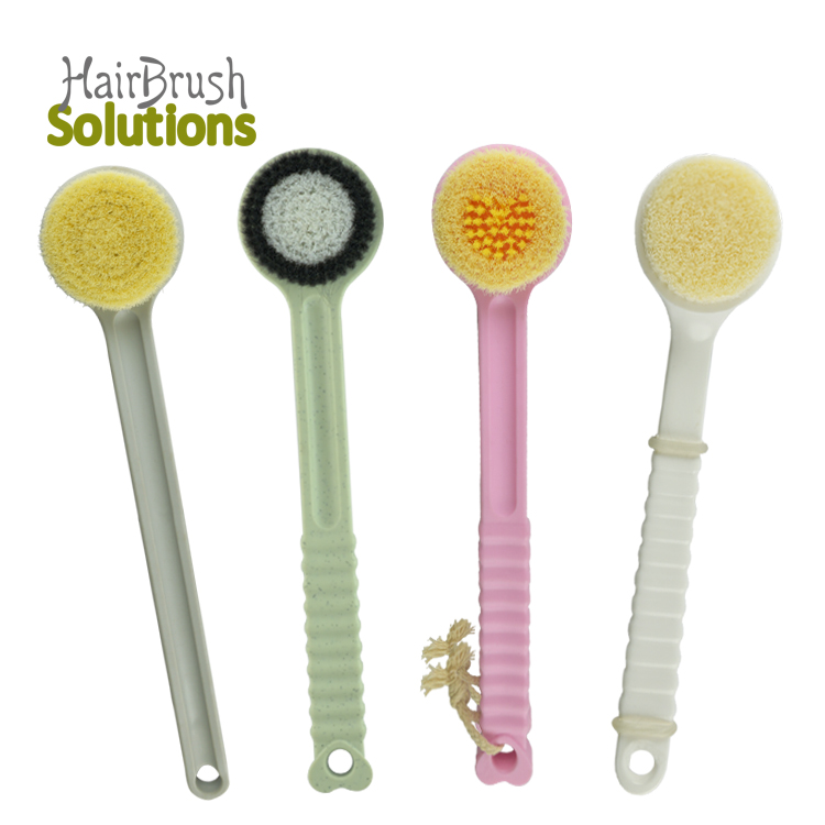 Wholesale Durable Anti-slip Handle Body Brushes PBT Bristles Body Scrub Improve Skin Condition Handle Body Brushes for Bathing