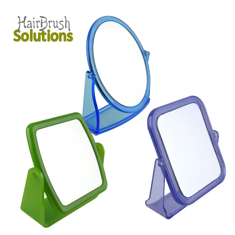 Hot Selling Personalized Custom Logo Round Square Shape Vanity Mirror Desktop Screen Cosmetic Table Makeup Mirror