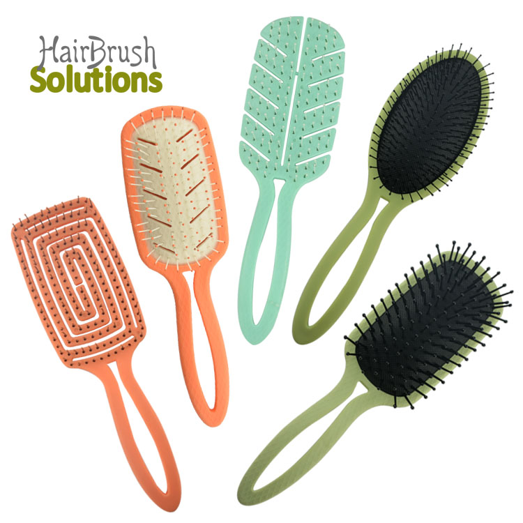 China Manufacturers Custom Pattern Vent Cushion Travel Shower Hair Massage Comb Plastic Paddle Pink Detangle Brush for Hair