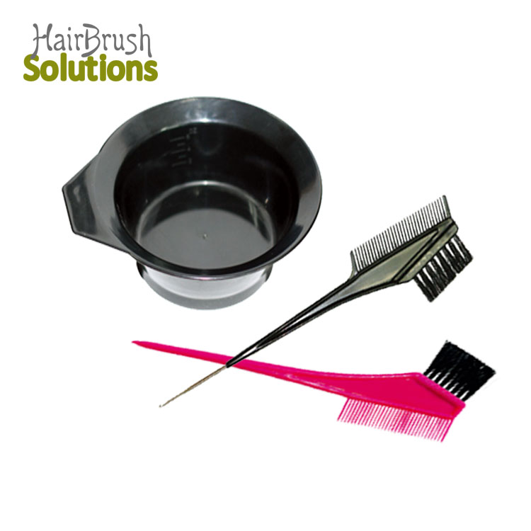 Black Plastic Medium Tint Applicatir Dye Brush Dyeing Coloring Double Sided Hairdressing Hair Color Salon Styling Brush Tinting