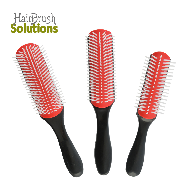 Amazon Hot Sale Custom Logo Personalized Detangling Hair brush Detachable Air Cushion Nylon Bristles 9 Row Hair Brush For Woman
