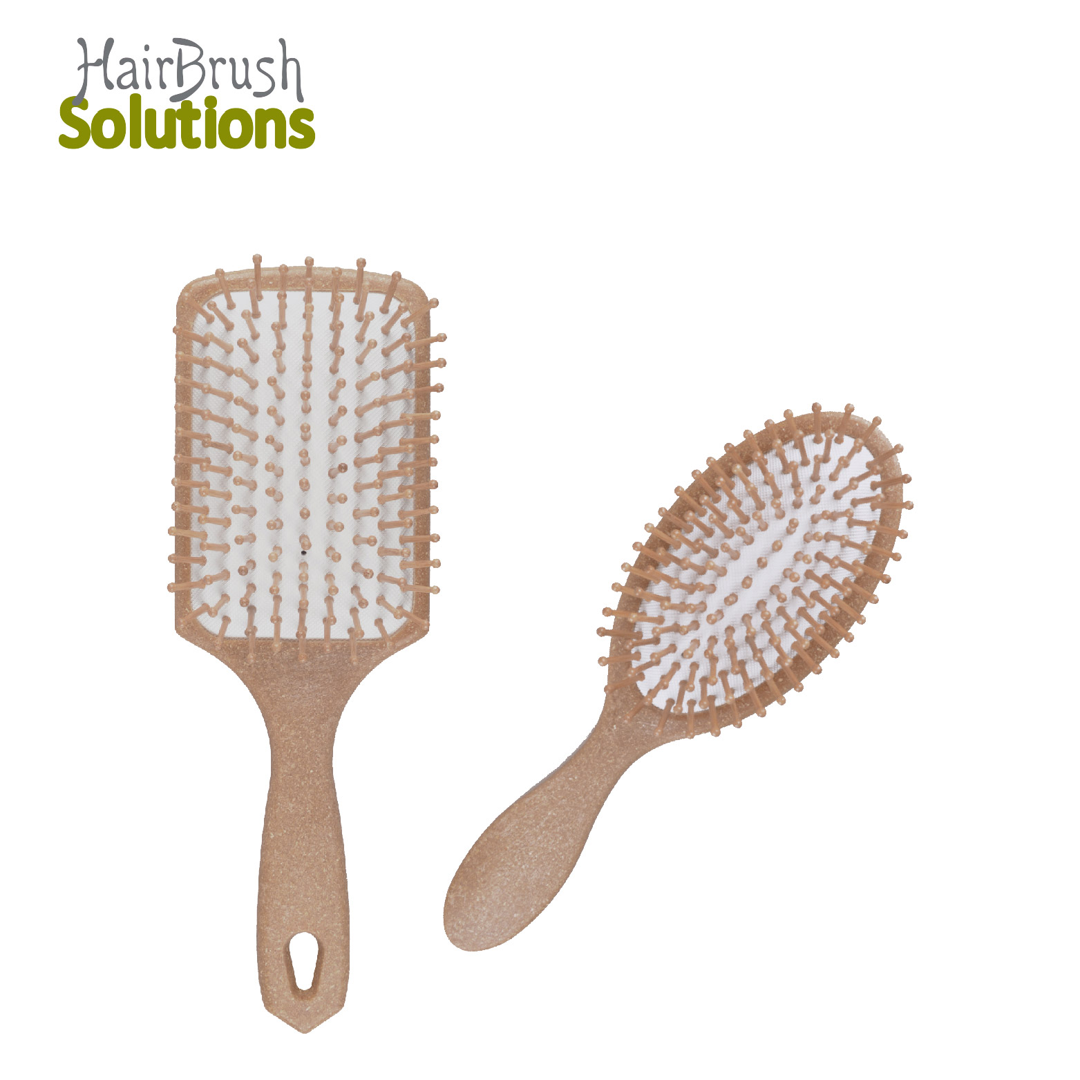 Eco Friendly Half-biodegradable PP Mixed Natural Cork Fiber Bamboo Handle Curly Hair Brush Manufacture