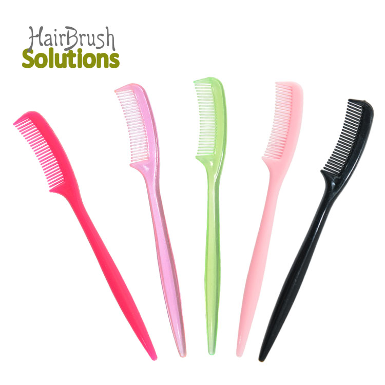 Plastic Portable Size Classic Lash Comb Cosmetic Smooth Comb Grooming Soft Eyebrow Edge Tamer Brush Small Edge Control Brush