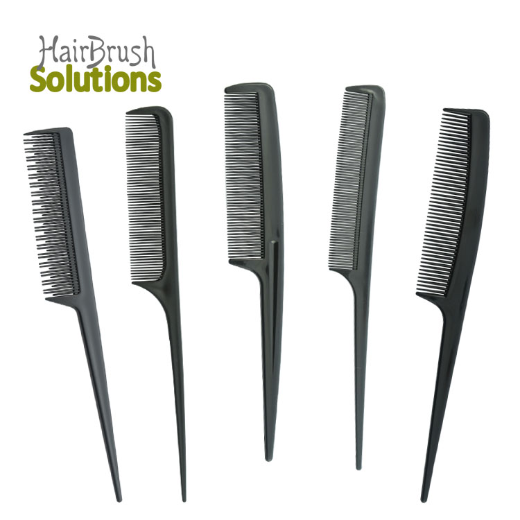 Free Samples Solid Classic Durable Cheap Cost Supplier Styling Cat Dog Custom Logo Knife Plastic Parting Rat Tail Combs
