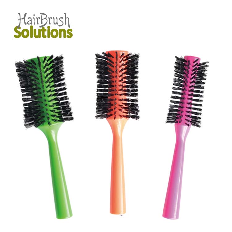 2022 New Design Customised Plastic Bristle Round Curly Salon Hair Brush Blow Dry Brushes Custom