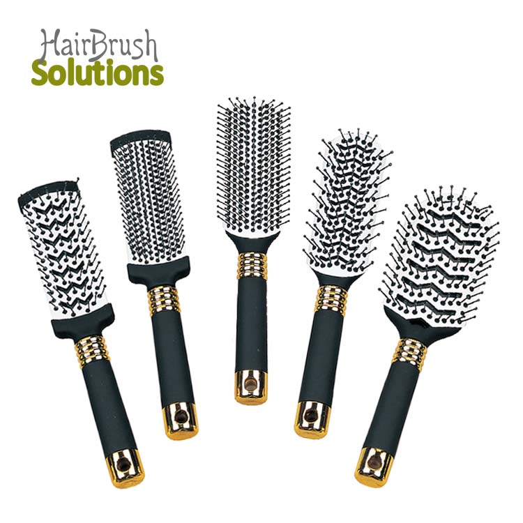 Branded Plastic ABS Vent Brush Western Custom Logo Detangler Hairbrush Set Professional Custom Detangling Hair Brush with box