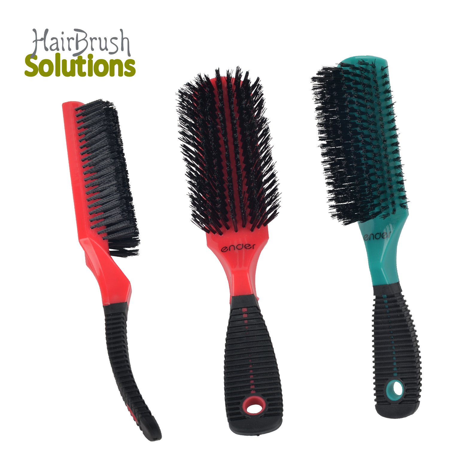 Ender Customized Color Plastic Hair Styling Tools Nylon Bristles Hairbrush for Men and Women