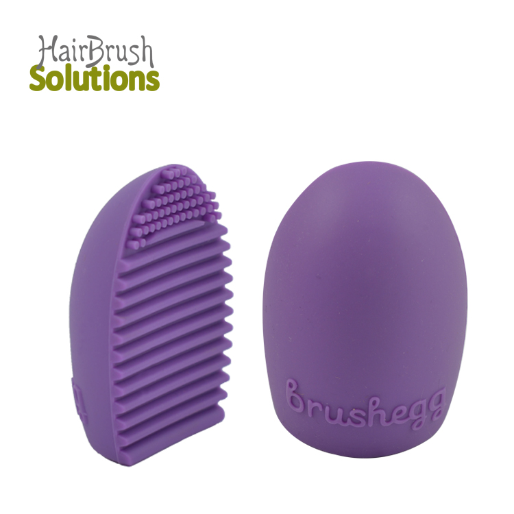 Custom Logo Egg Shape Silicon Cosmetics Scrubber Board Makeup Brush Make Up Washing Cleaning Mat