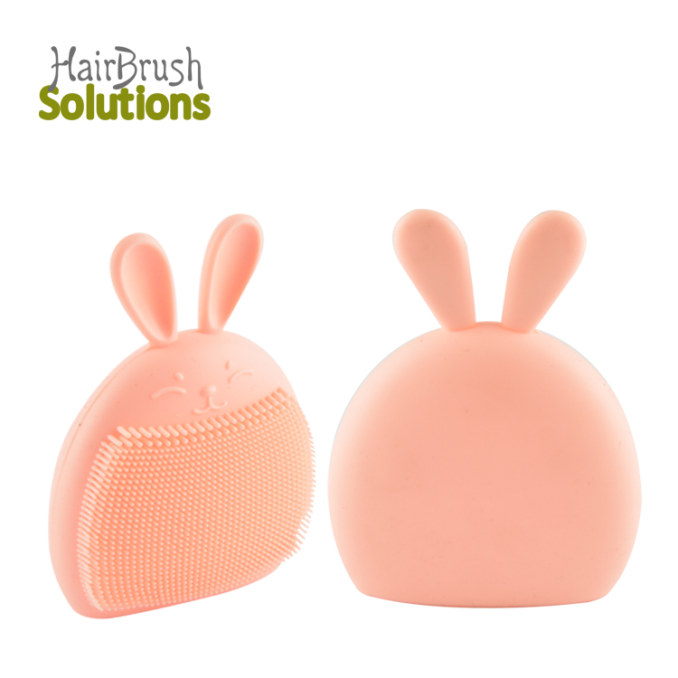 Fashionable Cute Rabbit Shape Silicone Face Scrubbers Facial Cleaning Cleansing Brush Washing pad