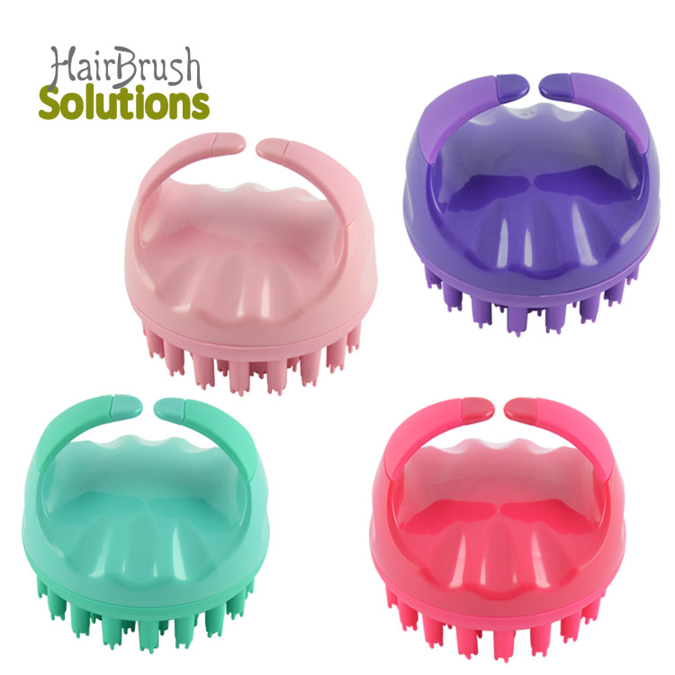 Custom Logo Portable Colorful Waterproof Scalp Massage Silicon Shampoo Hair Brush Hair Shampoo Brush