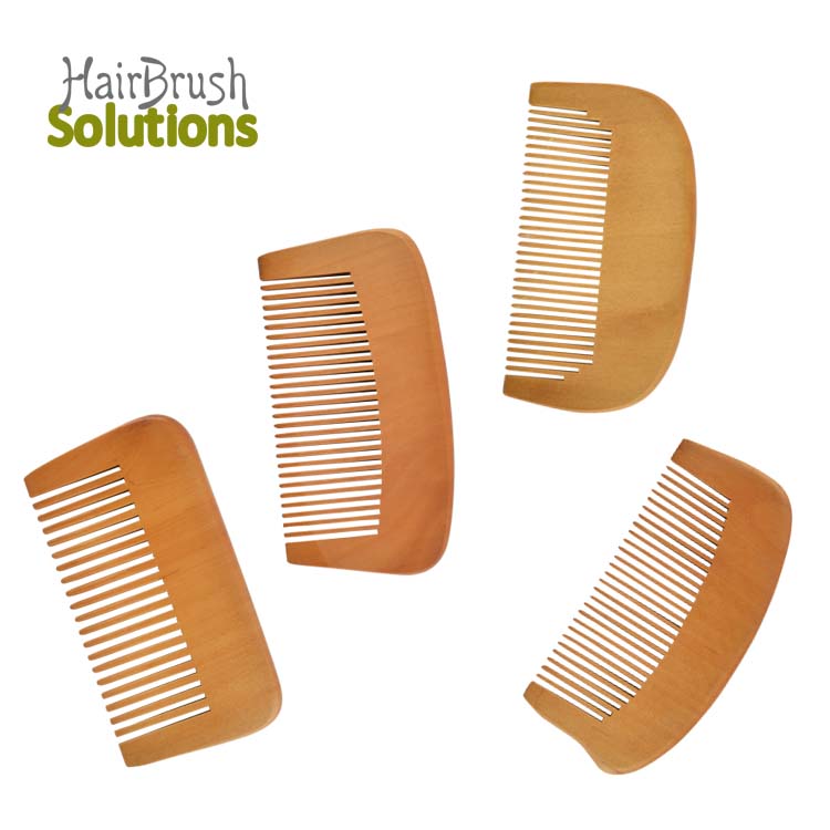 Customised Eco Friendly Natural Private Label Wood Pocket Size Mini Hair Comb Hair Pear Beard Comb Wooden Comb With Logo