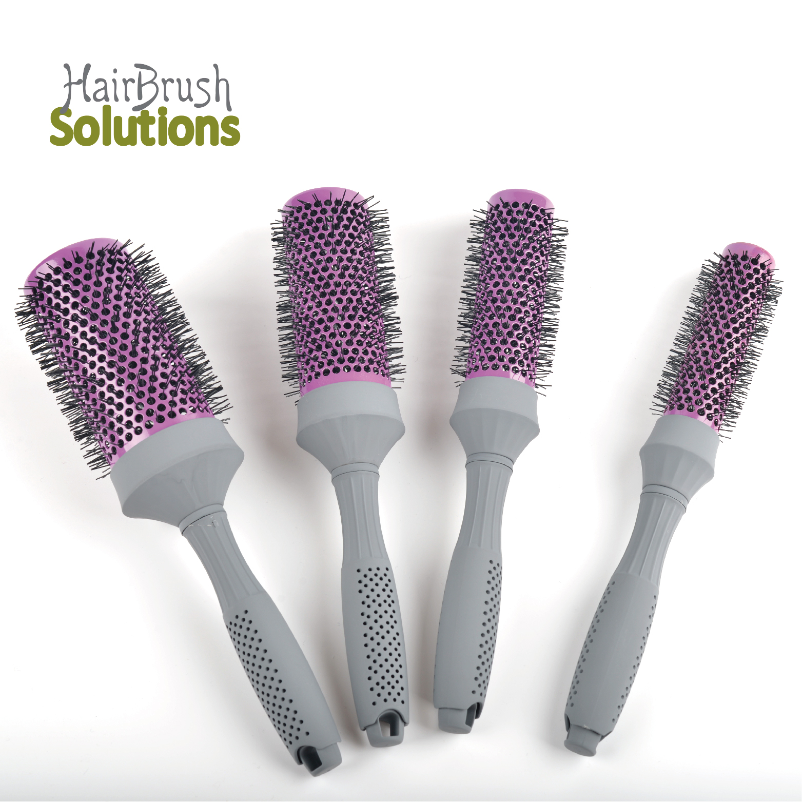 Professional Salon Aluminum Ceramic Coating Ionic Round Boar Nylon Bristles Hair Brush Brush For Blow Drying