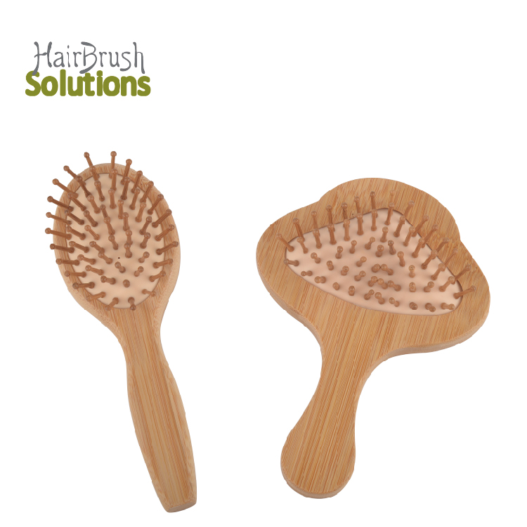 2023 Bambu Wholesale Customize Logo Eco Paddle Mini Bamboo Bristle Female Mens Massage Hair Brushes