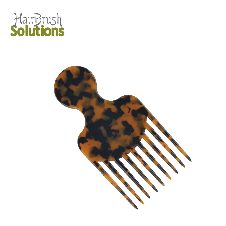Wholesale Anti Static Acetate Wide Tooth Comb Afro Pick Beard Hair Comb With Big Wide Round Handle
