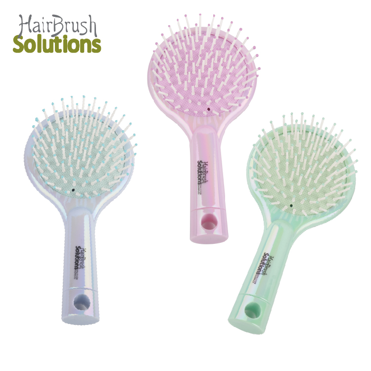 Custom Pattern Soft Anti-static Massage Scalp Brush Quicksand Sequins Glitter Curly Hair Brush For Girls Wet Or Dry