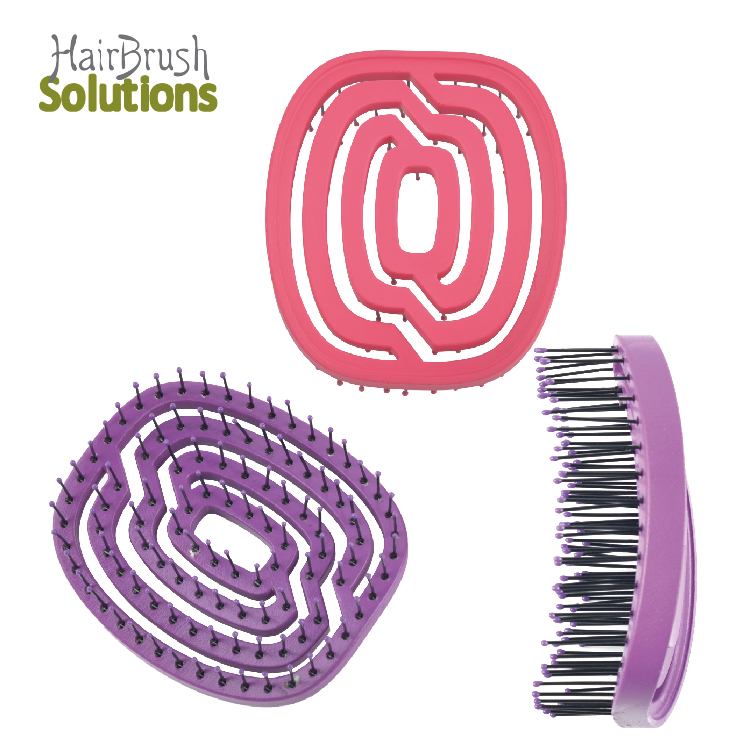 Waterproof Massage Plastic Small Hairbrush Vent Handheld Mini Portable Detangling Hair Brush No Handle
