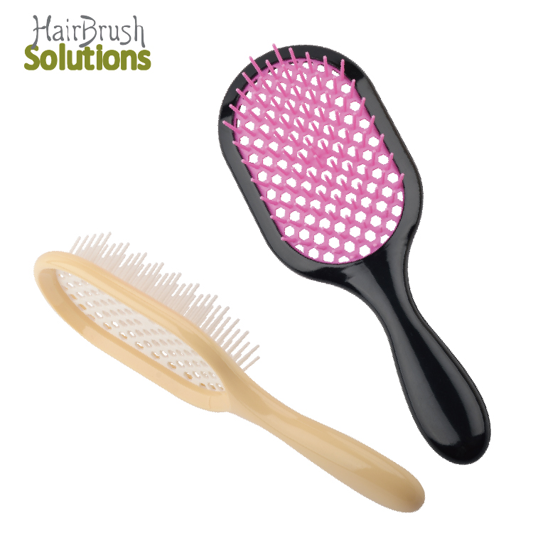 Factory Price Customized Logo PS Detangling Hair Brush Hollow Out Scalp Massage Comb