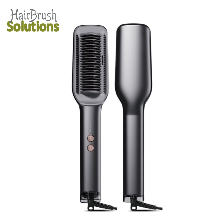 High Quality Portable Negative Ionic Hair Straightener with Heated Comb Hot Comb Brushes for Hotels