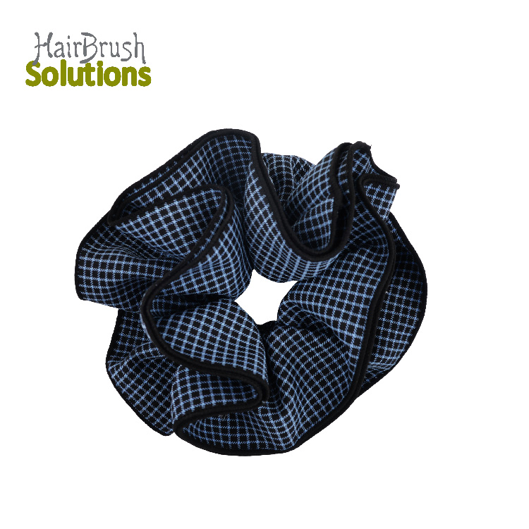 Vintage Plaid Scrunchie Ruffle Edge Check Hair Tie, Preppy Style Hair Accessory for Women Daily Wear