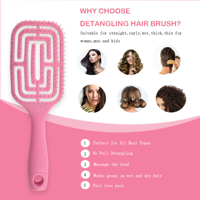 Comb Cleaning Brush, Handheld Mini Hair Brush, Curly Hair Comb